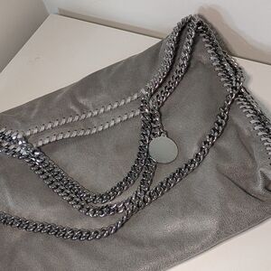 Stylish Stella McCartey Falabella Gray Chain-Embellished Women's Bag